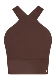 Sport BH House of Gravity Women Strappy Crop Top Cacao Brown