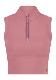 Sport BH House of Gravity Women Turtle Zipper Crop Top Autumn Pink