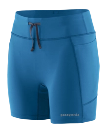 Sportbroek Patagonia Women Endless Run Shorts 6 Inch Aquatic Blue Tight Fit