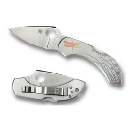 Couteau de Poche Spyderco Dragonfly SS Tattoo Silver