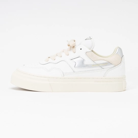 Baskets Stepney Workers Club Women Pearl S-Strike Leather White Silver