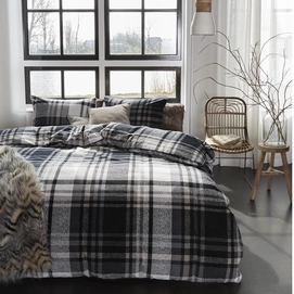 Beddinghouse Stewart Grey Dekbedovertrek Flanel