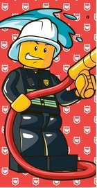 Strandtuch Lego Feuerwehrmann