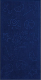 Serviette de Plage Seahorse Bleu Marine