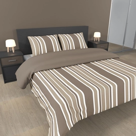 Dekbedovertrek Ambianzz Stripe Beige Satijn