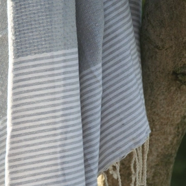 Fouta Call it Stripes Honeycumb Gray