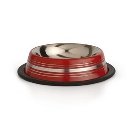 Voer- of drinkbak Beeztees Stripes Anti Slip Rood
