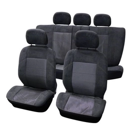 Stoelhoesset Carpoint Suede Grijs (9-delig)