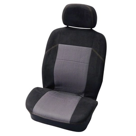 Stoelhoesset Carpoint Suede Zwart (4-delig)