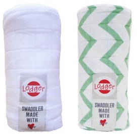 Multidoek Lodger Swaddler Hydrofiel Anise White (2-delig)