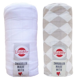 Multidoek Lodger Swaddler Hydrofiel Shell White (2-delig)