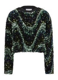 Sweater Dante6 Women Lizy Sequins Bottle Green