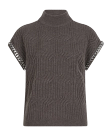 Sweater Dante6 Women Meloe Sleeveless Chain Antique Grey