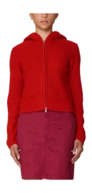Sweatjacke Obey Glenda Hood Zip Damen Tomato