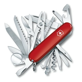 Army Knife Victorinox SwissChamp Red + Leather Case
