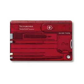 SwissCard  Quattro 12 Functies Transparant Rood Victorinox
