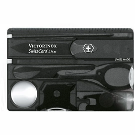 SwissCard Victorinox Lite 13 Fonctions Transparent Noir
