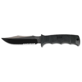 Survivalmesser SOG SEAL Pup Elite Schwarz + Nylonholster