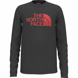 Shirt The North Face Youth L/S Easy Tee Asphalt Grey Fry Red