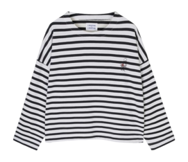 T-Shirt Libertine Libertine Women Flow White w. Light Grey Stripe