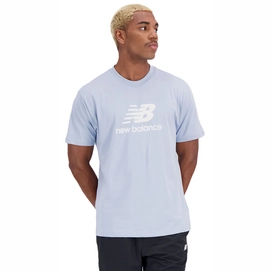 T-Shirt New Balance Homme Essentials Stacked Logo Cotton Light Artic Grey