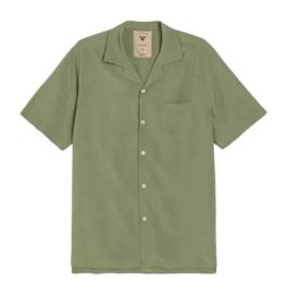 T-Shirt OAS Men Green Plain-M