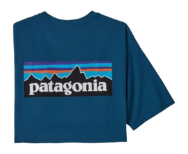 T-Shirt Patagonia Homme P-6 Logo Responsibili-Tee Wavy Blue