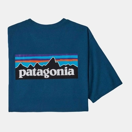 T-Shirt Patagonia Men P-6 Logo Responsibili-Tee Wavy Blue-XS