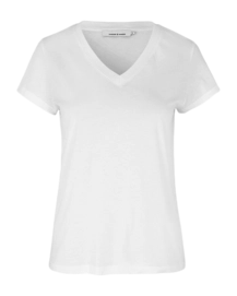 T-Shirt Samsøe Samsøe Solly V-N T-Shirt Women White-S