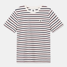 T-Shirt Wood Wood Femme Mia Off White Burgundy Stripes