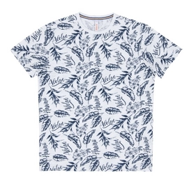 T-Shirt Sun68 Men Full Print Slub Bianco