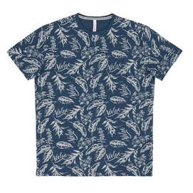 T-Shirt Sun68 Men Full Print Slub Avio Scuro