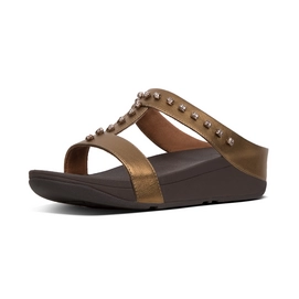 FitFlop Fino™ Treasure Slide Bronze