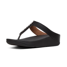 FitFlop Fino™ Treasure Toe Post Black