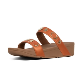 FitFlop Lottie™ Crescent Stud Slide Amber Ash