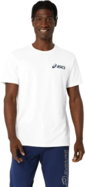 T-Shirt ASICS Chest Logo SS Tee Brilliant White / French Blue