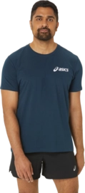 T-Shirt ASICS Chest Logo SS Tee French Blue / Brilliant White