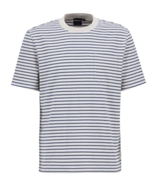 T-Shirt Barbour Men Frensham Stripe Relaxed Oatmeal