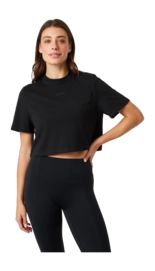 T-Shirt Björn Borg Women Studio Oversized Cropped Black Beauty
