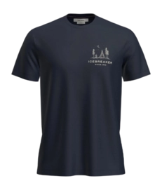 T-Shirt Icebreaker Men Merino 150 Tech Lite SS Tee Peaceful Pass Midnight Navy