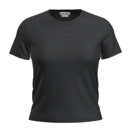 T-Shirt Icebreaker Women Merino 200 Tech Lite SS Crop Slim Tee Black