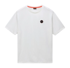 T-Shirt Napapijri Men S-Badge SS 1 White Heron