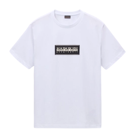 T-Shirt Napapijri Men S-Box Logo SS Bright White