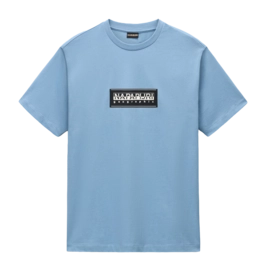 T-Shirt Napapijri Men S-Box Logo SS Faded Denim