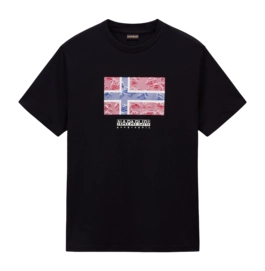 T-Shirt Napapijri Men S-Drapeau SS Black Beauty