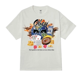 T-Shirt Obey Men Obey Act Now Pigment Vintage White