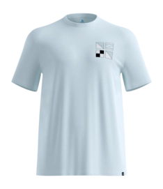 T-Shirt Odlo Men Cotton Blend Odlo Flags Baby Blue Regular Fit