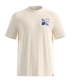 T-Shirt Odlo Men Cotton Blend Odlo Flags Gardenia Regular Fit