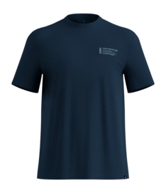 T-Shirt Odlo Men Cotton Blend Unlimited Dark Sapphire Regular Fit