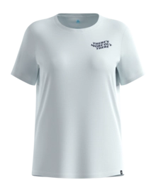 T-Shirt Odlo Women Cotton Blend There's More Out There Baby Blue Regular Fit